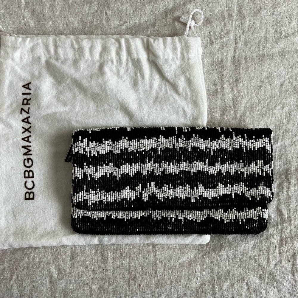 BCBGMaxAzria Black and White Clutch